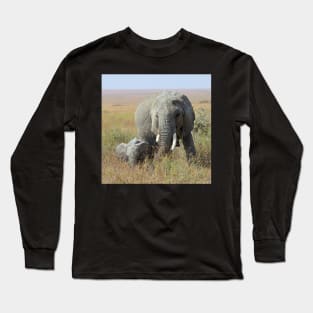 Elephants, Serengeti, Tanzania Long Sleeve T-Shirt